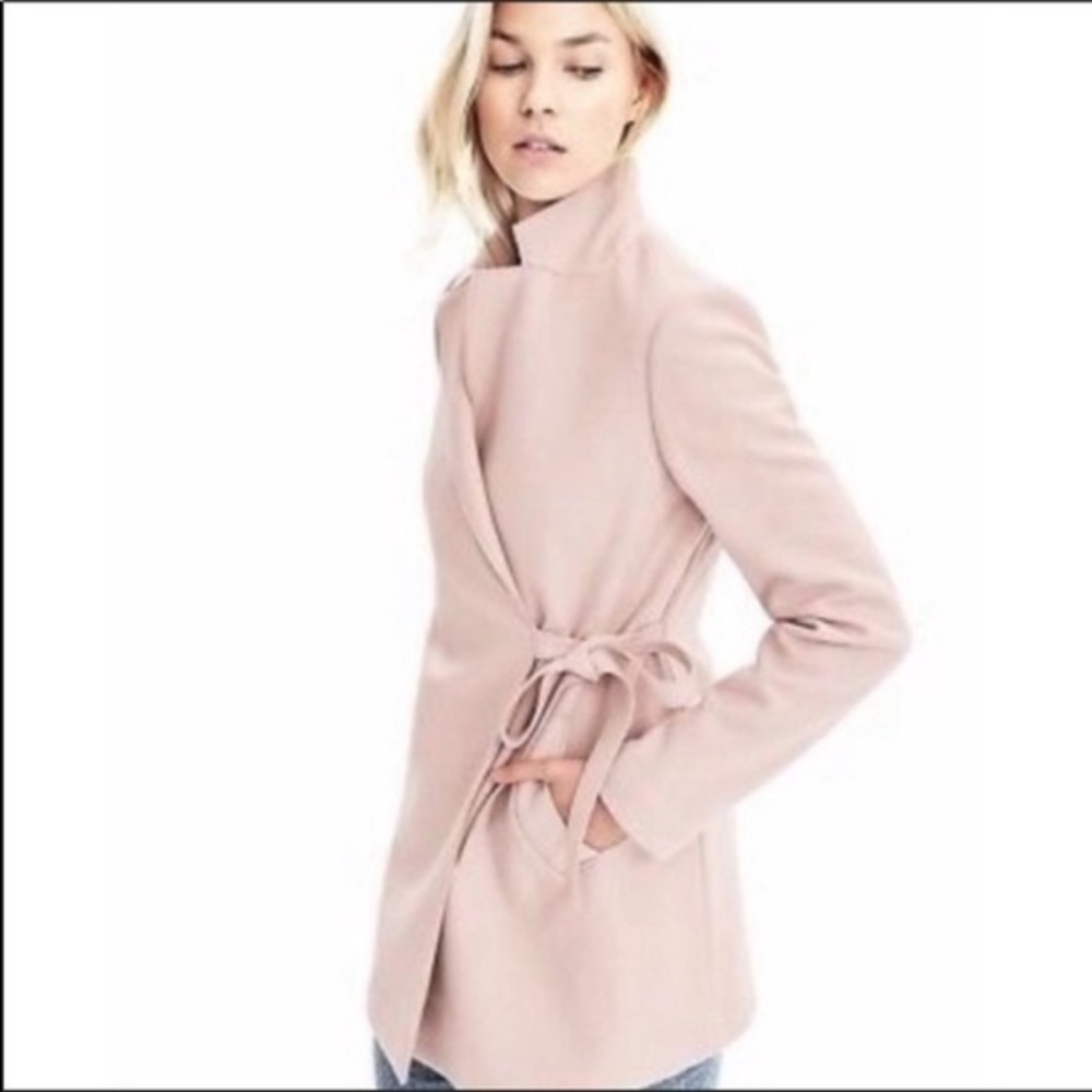 Banana Republic Blush Pink Side Tie Coat